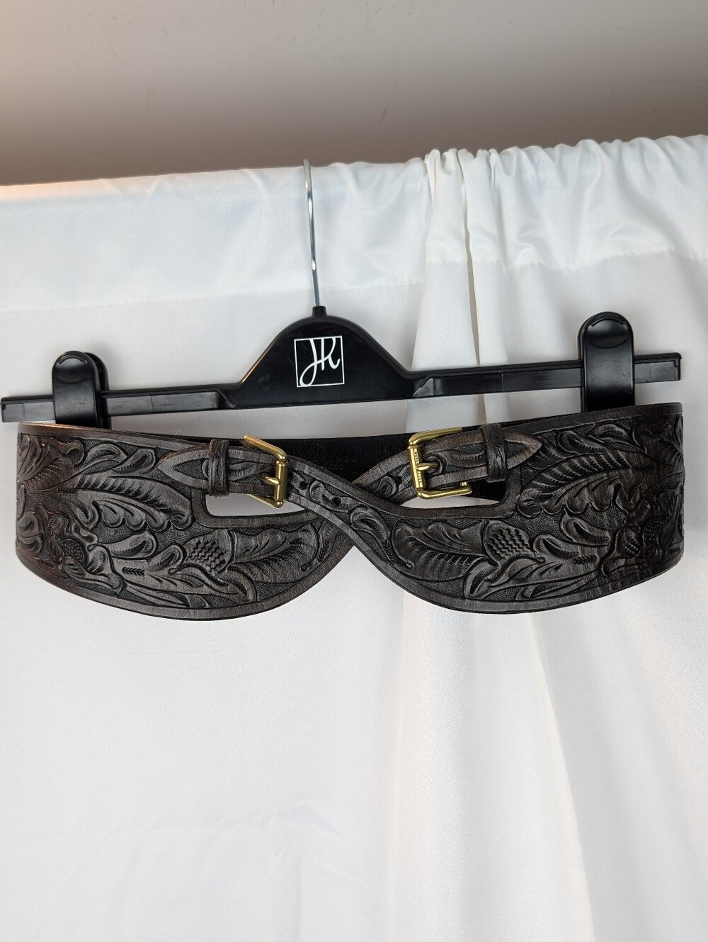 Y2K Ralph Lauren Carved Leather Western Girdle Corset Belt 411164480 One Size 30